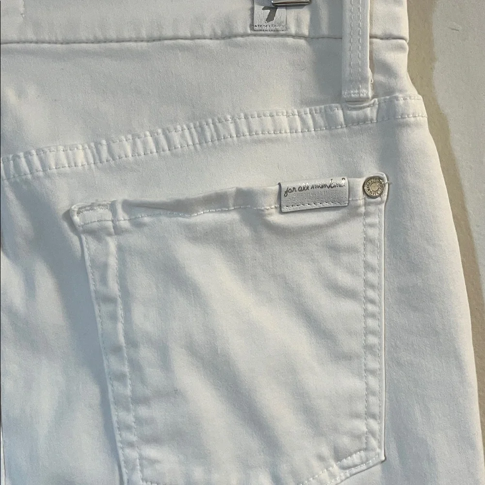 7 For All Mankind Women's Ankle Super Skinny Jeans Size 32 White